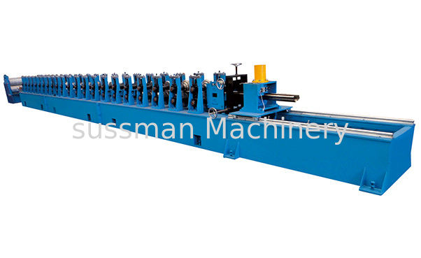 11Kw Main Motor Power GCr15 Roller Door Frame Roll Forming Machine Single Chain Drive