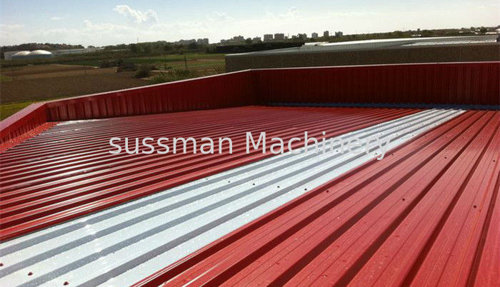 0.4mm-0.7mm Colour Steel  Automatic Roof Panel Roll Forming Machine  With Panasonic PLC Control