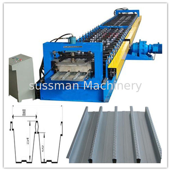 Chain Drive Floor Deck Roll Forming Machine 8 - 20 M / Min Metal Forming Equipment