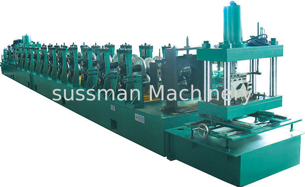 8 - 12M / Min High Speed Guardrail Roll Forming Machine Glazed Steel Color Customized