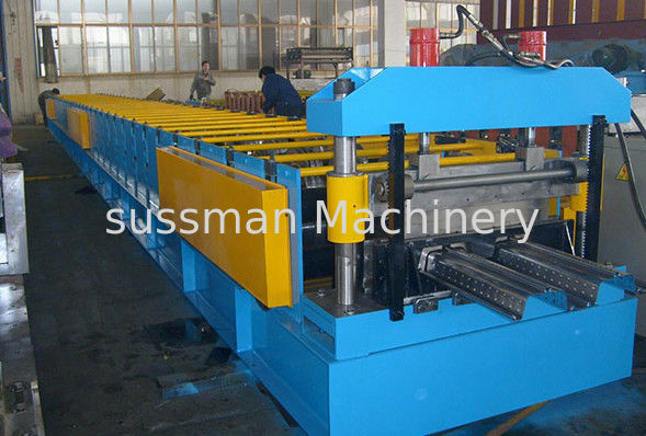 High Standard Trapezoidal Sheet Floor Deck Roll Forming Machine with 12M Auto Stacker