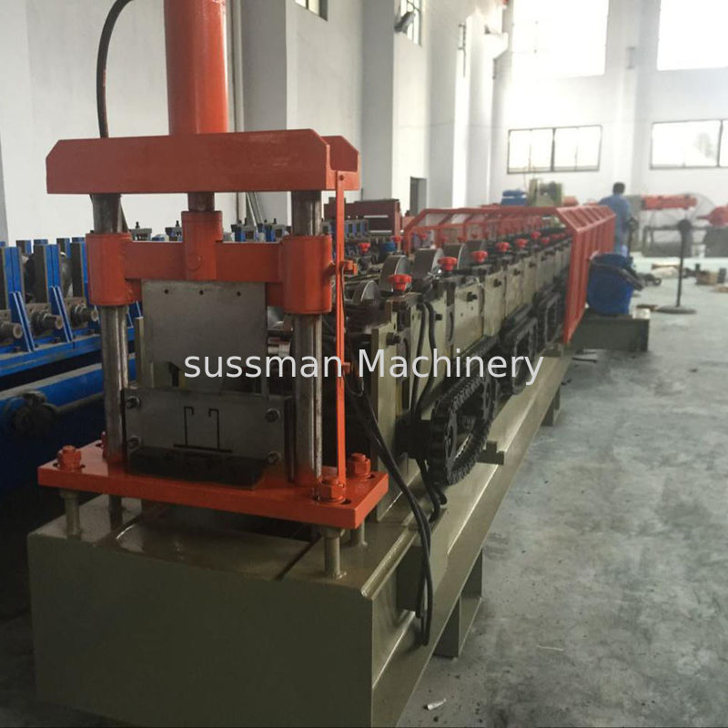 Ceiling Rail System Shutter Door Roll Forming Machine , Ceiling Batten Channel Metal Roofing Machine