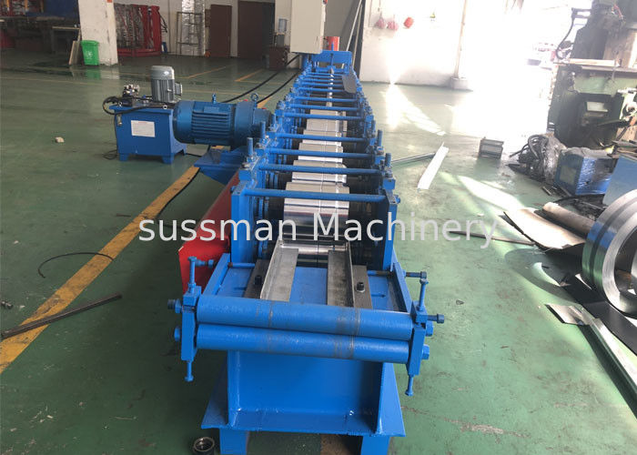 Post Cutting Shutter Door Roll Forming Machine , Guardrail Forming Machine With 12 Months