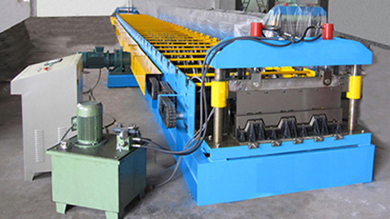 760 Effective Width 75 Height Floor Deck Roll Forming Machine Chain Drive Automatic PLC Control