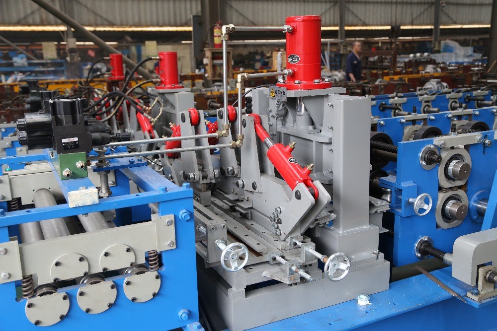 1.5mm-3mm Q195-235 Blue C Z Purlin Roll Forming Machine With 18 Forming Roller