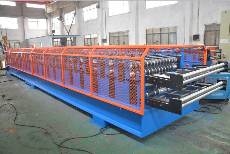 Double Layer Roll Forming Machine for Wall Panel and Tile Roof Panel with PLC Control