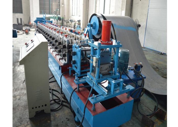 Automatic Door Frame Roll Forming Machine With Plc Control , 1 Year Warranty Period