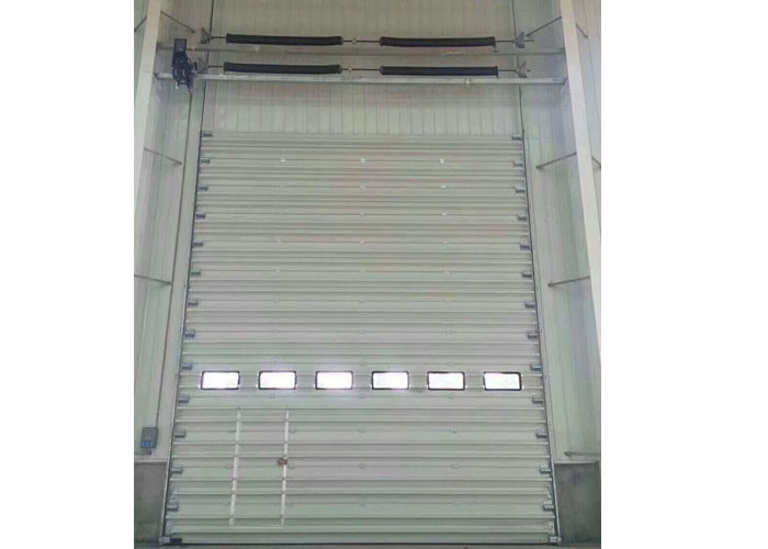 Insulated Steel Roller Shutter Doors Industrial Sectional Sliding Door Automatic Control
