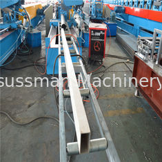 Galvanized Steel Welded Tube Roll Forming Machine Fly Saw Cutting PLC Control System