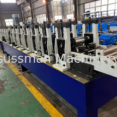 1.0-2.0mm Thickness Gearbox Driven Galvanized Steel Slotted Channel C Post Profile Roll Forming Equipment