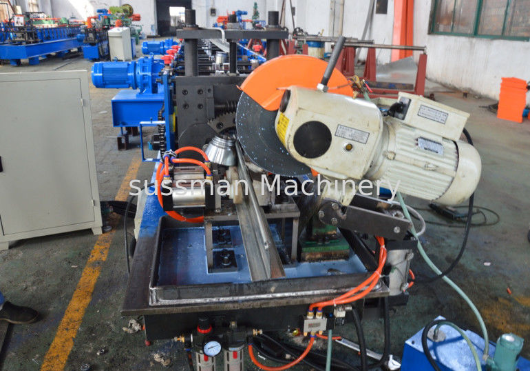 184mm Width 0.7mm-1.2mm Thickness Metal Shutter Door Bottom Roll Forming Machine With Fly Saw Cutting