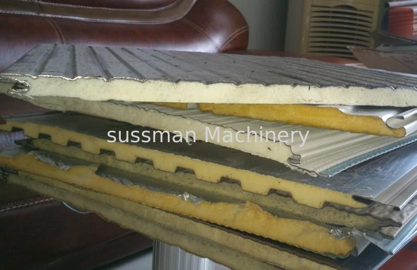 380V 50Hz 3 Phase Polyurethane Sandwich Panel Manufacturing Line For Aluminum Sheet