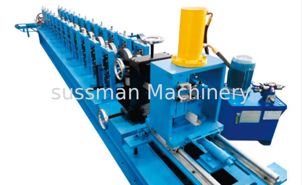 3 Inch Galvanized Steel Profile Roller Shutter Door Guide Rail Roll Forming Machine With PLC Control