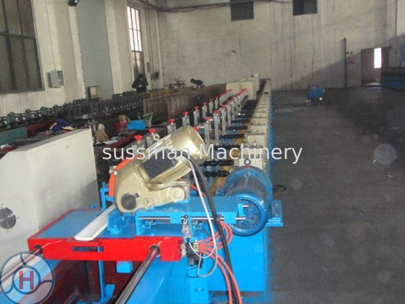 Color Coated Galvanized Steel Shutter Door Roll Forming Equipment Double - Layer PU