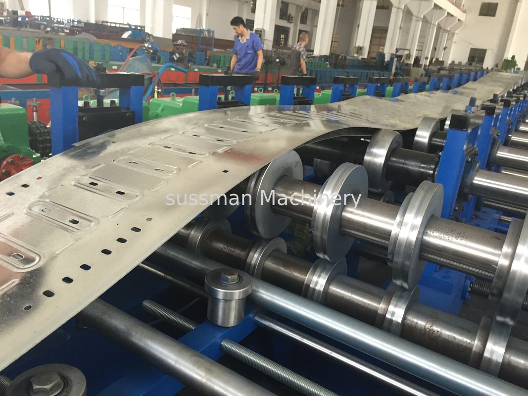 Galvanized Steel Perforated Cable Tray Roll Forming Machine Automatic Control PLC