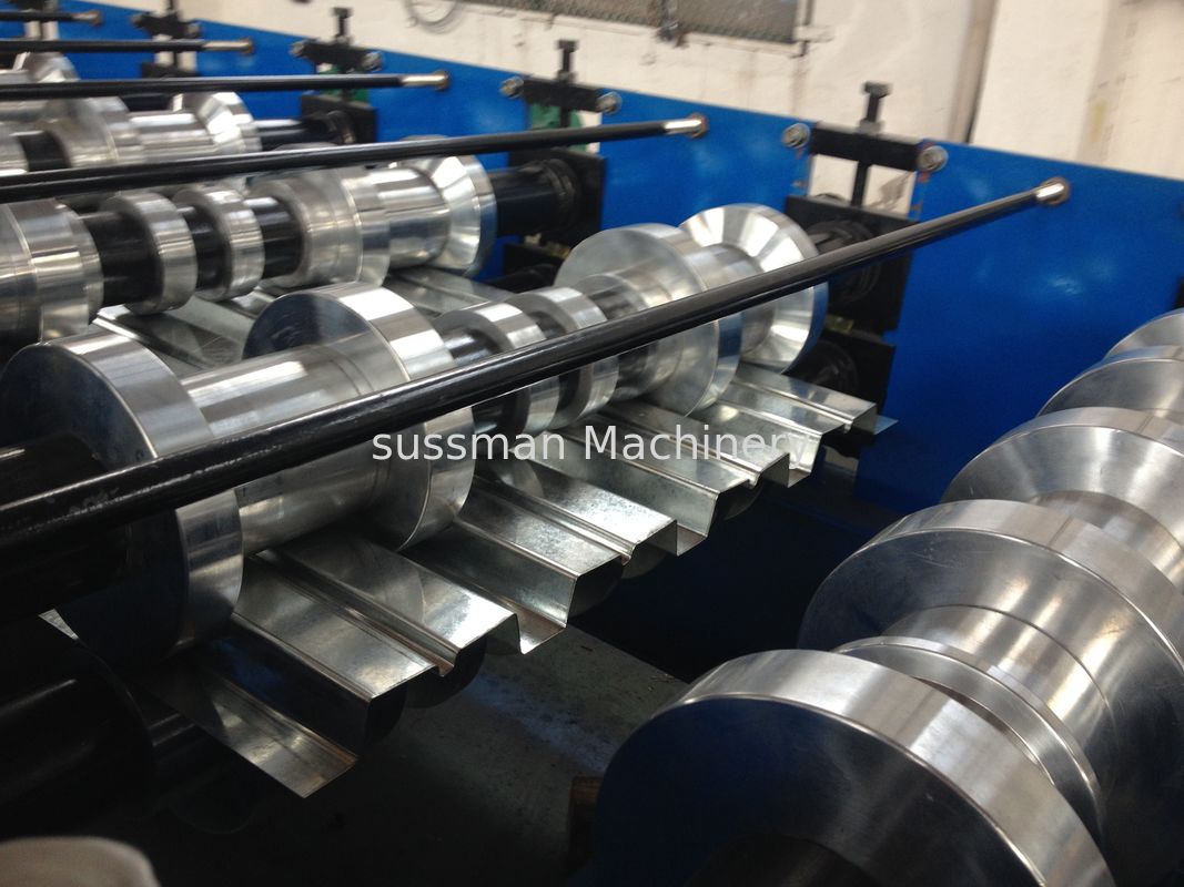 Fully Automatic Galvanized Steel Roll Forming Machine For Roof Deck Working 8-12m/min