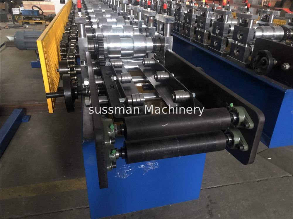 1.0-1.5mm Thickness 100-300mm Width Adjustable Square Duct Smoke Damper Roll Forming Machine