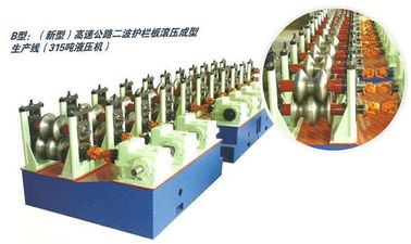 310 mm Width Guardrail Roll Forming Machine Glazed Steel 22kW 15 Station