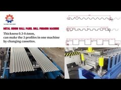 0.3-0.8mm Thickness Snap Lock Roof Wall Sheet Roll Forming Machine With Perforated Holes