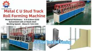 C U Stud Track Roll Forming Machine