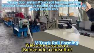 Garage door V track roll forming machine